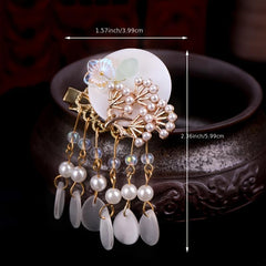 Vintage Metal U-shaped Hairpin with Tassel for Women