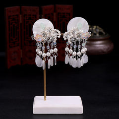 Vintage Metal U-shaped Hairpin with Tassel for Women