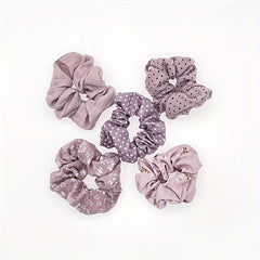 5pcs Polka Dot Hair Tie Retro Style Hair Ring for Women