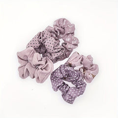 5pcs Polka Dot Hair Tie Retro Style Hair Ring for Women
