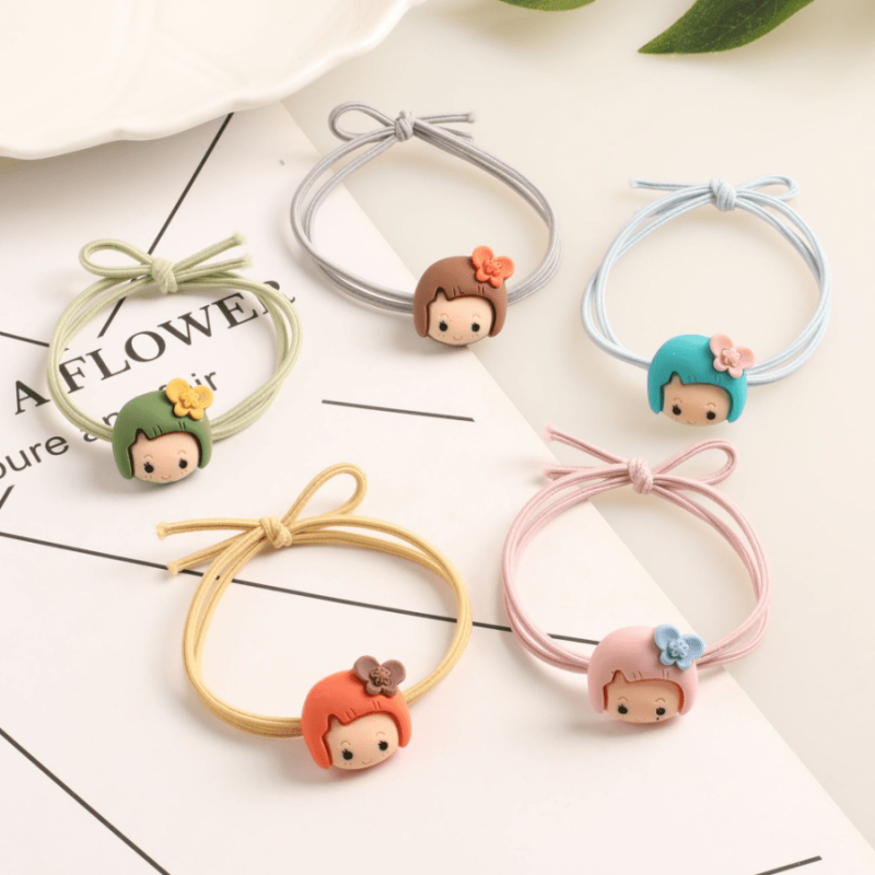 Resin Little Girl Hair Ties Cartoon Hair Accessories Headband