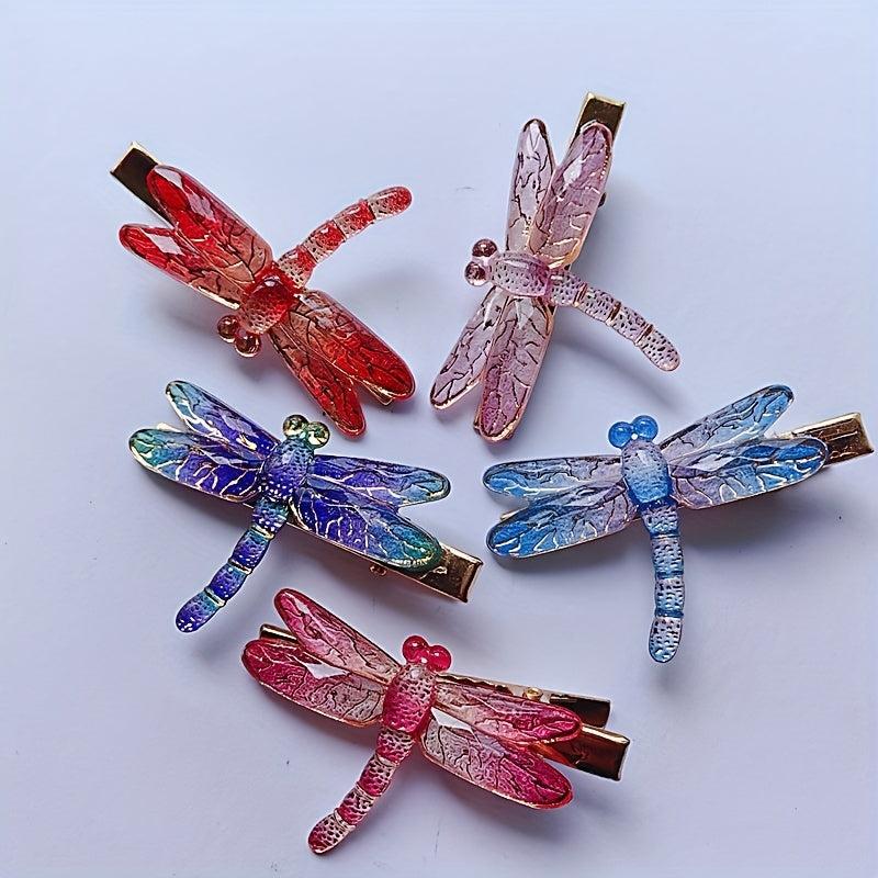 Dragonfly Resin Hair Clip Summer Barrette Animal Hair Slides Clip