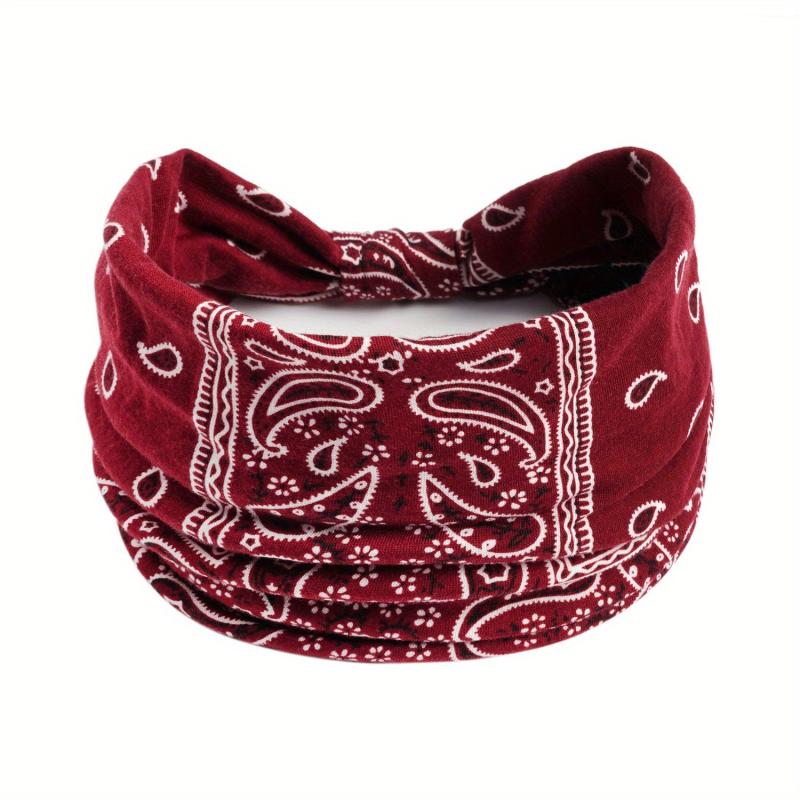Boho Yoga Sports Hairband Sweatband Elastic Headband