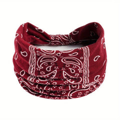 Boho Yoga Sports Hairband Sweatband Elastic Headband