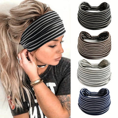 Boho Yoga Sports Hairband Sweatband Elastic Headband
