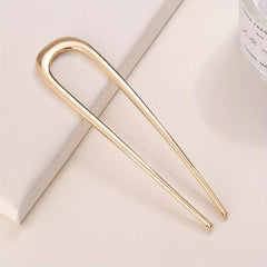 Enamel Colored Metal Hairpin Large U Shaped Ancient Style Daily Headdress