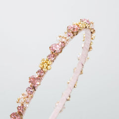 Baroque Crystal Rhinestone Decor Headband Glitter Head Hoop For Women