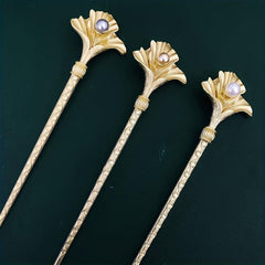Faux Pearl & Ginkgo Leaf Hair Pin Wedding Headwear