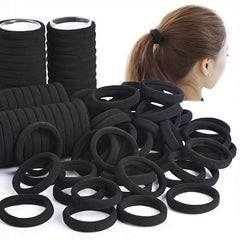 50pcs Solid Rubber Band Hair Rope Ponytail Hair Tie Hair Accessories