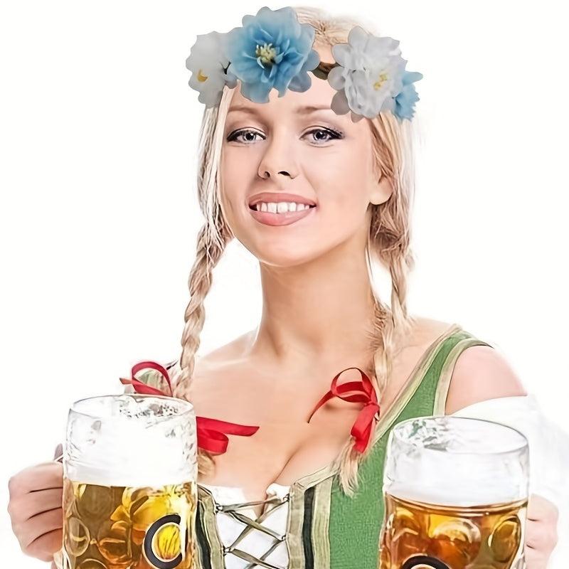 Beer Wreath Flower Hair Band Sweet Garland Headdress For Women Girls