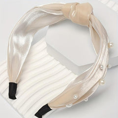 Faux Pearl Hair Hoop Wide Brim Hairband