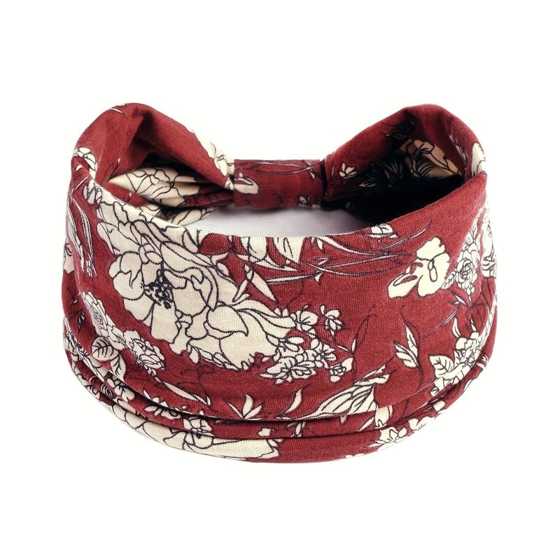 Boho Vintage Headband Floral Turban Bandana for Women