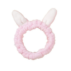Bunny Ear Bath Headband Elastic Plush Colorful Headband