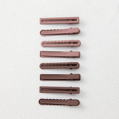 8PCS Colorful Rubber Alloy Duckbill Hair Clips Girls Hair Accessories
