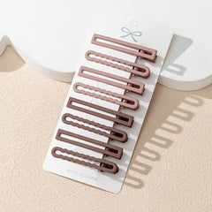 8PCS Colorful Rubber Alloy Duckbill Hair Clips Girls Hair Accessories