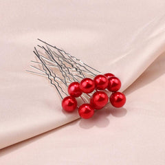 10pcs Faux Pearl U Shape Hairpin Hair Clips Vintage Headwear