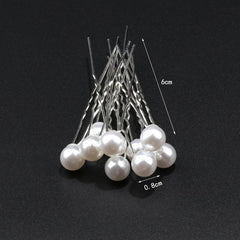 10pcs Faux Pearl U Shape Hairpin Hair Clips Vintage Headwear