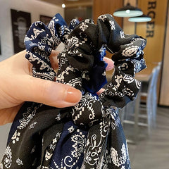 2pcs Paisley Bowknot Hair Scarf Scrunchies Hair Tie Elastic Hair Scrunchy