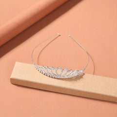 Rhinestone Tiara Crown Hair Band Glitter Headdress for Women Girls