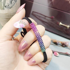 4pcs Rhinestone Hair Tie Ponytail Holder Hair Band Headwear