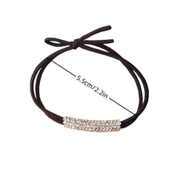 4pcs Rhinestone Hair Tie Ponytail Holder Hair Band Headwear
