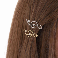 Glossy Alloy Notes Hair Clip Hair Accessories