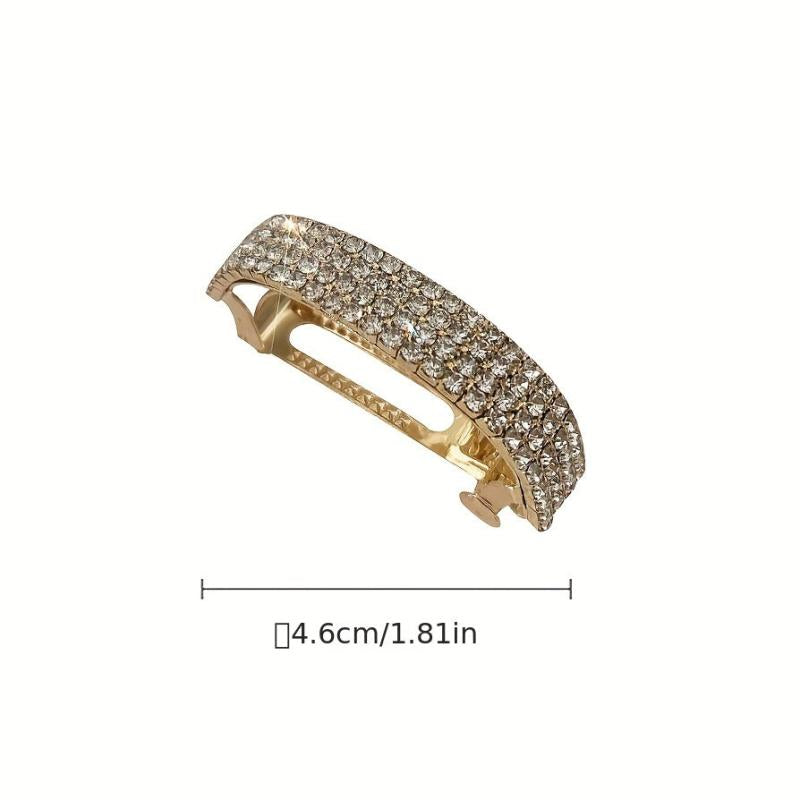 Rhinestone Ponytail Hair Clip French Barrette for Women