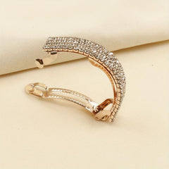 Rhinestone Ponytail Hair Clip French Barrette for Women