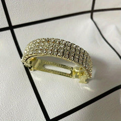 Rhinestone Ponytail Hair Clip French Barrette for Women