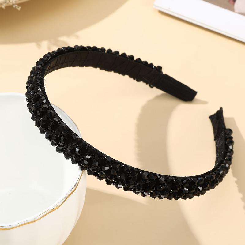 Beaded Headband Solid Hairband Party Prom Hair Accessories