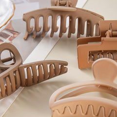 Matte Hair Claw Solid Style Ponytail Holder Hair Accessories For Women