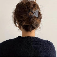 4pcs 8 Shaped Hair Clip Large Duck Billed Clip Frosted Ponytail Bun Holder