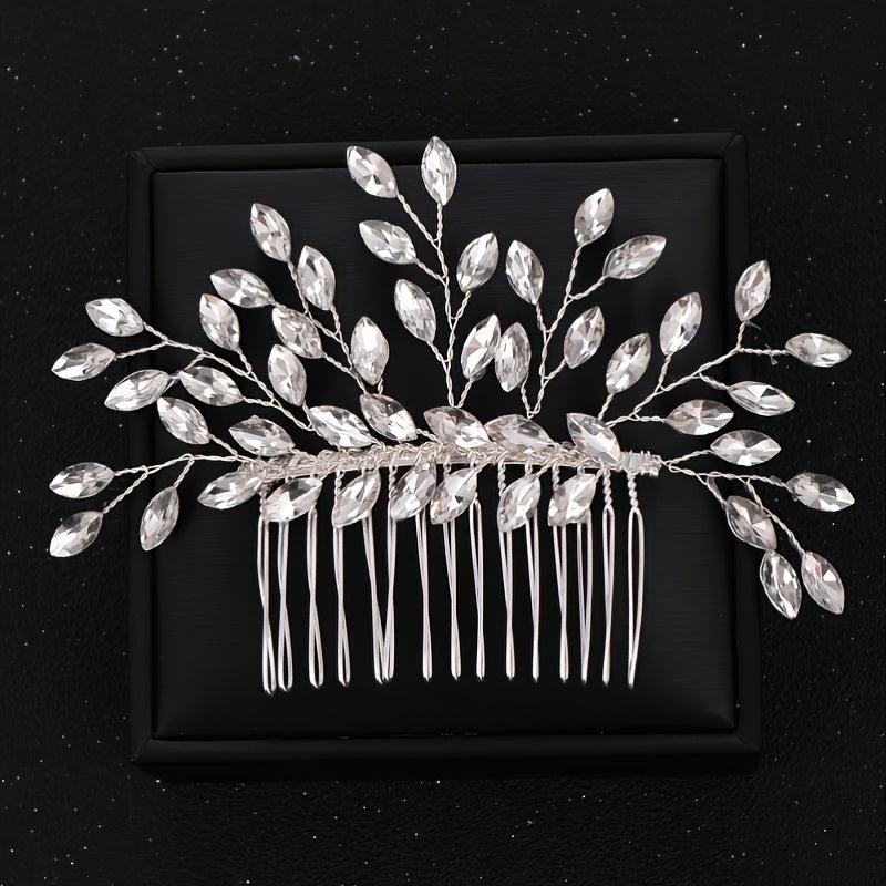 Crystal Pearl Bridal Hair Comb Wedding Accessory