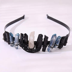 Boho Crystal Moon Decor Headband for Wedding Party Women Girls
