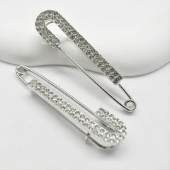 Rhinestone Safety Pins Brooches Women Girls Clothing Decoration