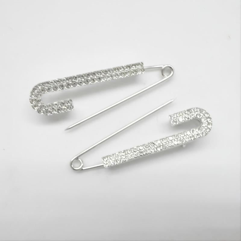 Rhinestone Safety Pins Brooches Women Girls Clothing Decoration