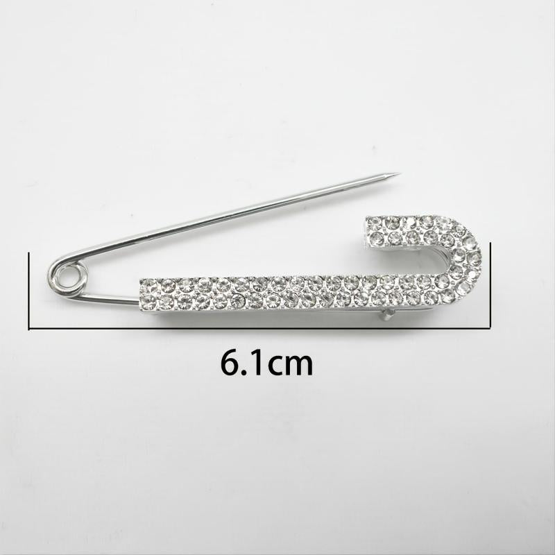 Rhinestone Safety Pins Brooches Women Girls Clothing Decoration