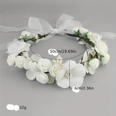 Fabric Garland Headwear Lace Flower Headband Summer Beach Headdress