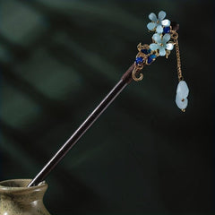Chinese Style Flower Hair Clip Hair Stick Ponytail Holder for Women