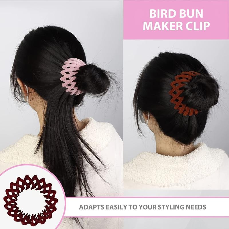 Birds Nest Magic Hair Clip Stretchy Hair Claw Bun Ponytail Holder