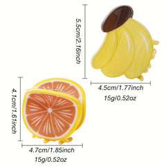 Acrylic Fruit Shape Hair Claw Non-slip Hair Accessories
