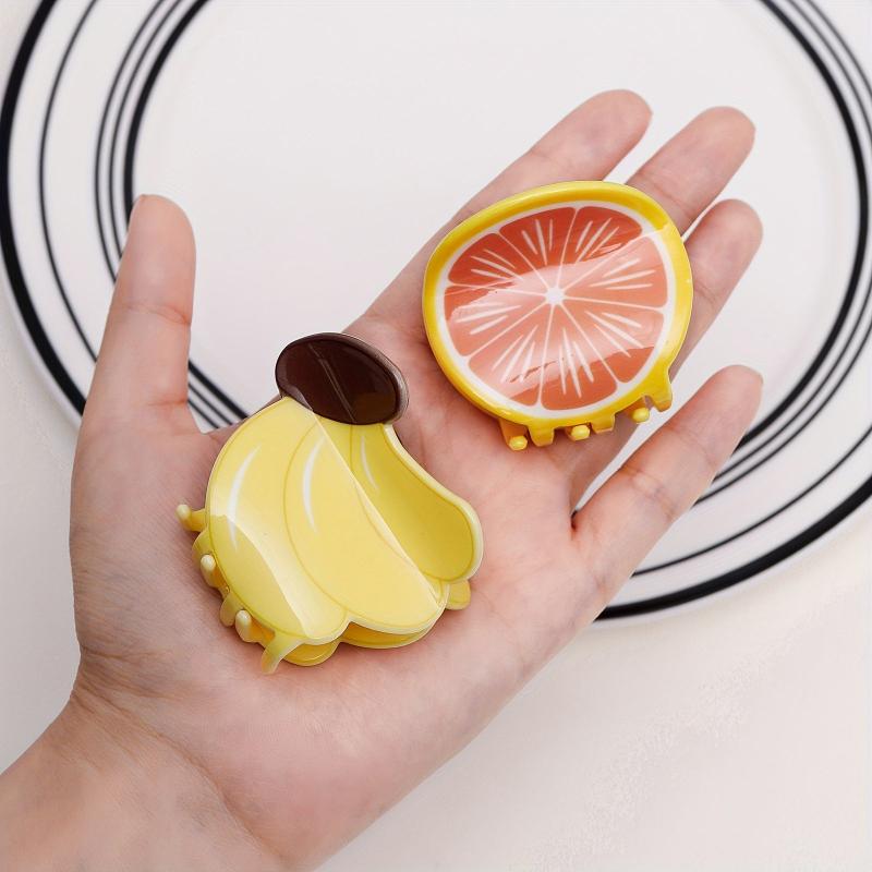 Acrylic Fruit Shape Hair Claw Non-slip Hair Accessories