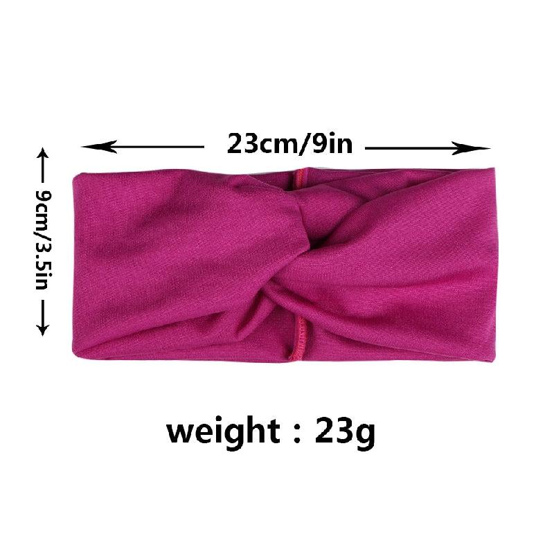 Solid Knotted Hairband Women's Headband Sweat Absorbing Sports Yoga Hair Accesso