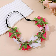 Flower Headband Bridal Wreath Hair Band Boho Style Hair Accessories