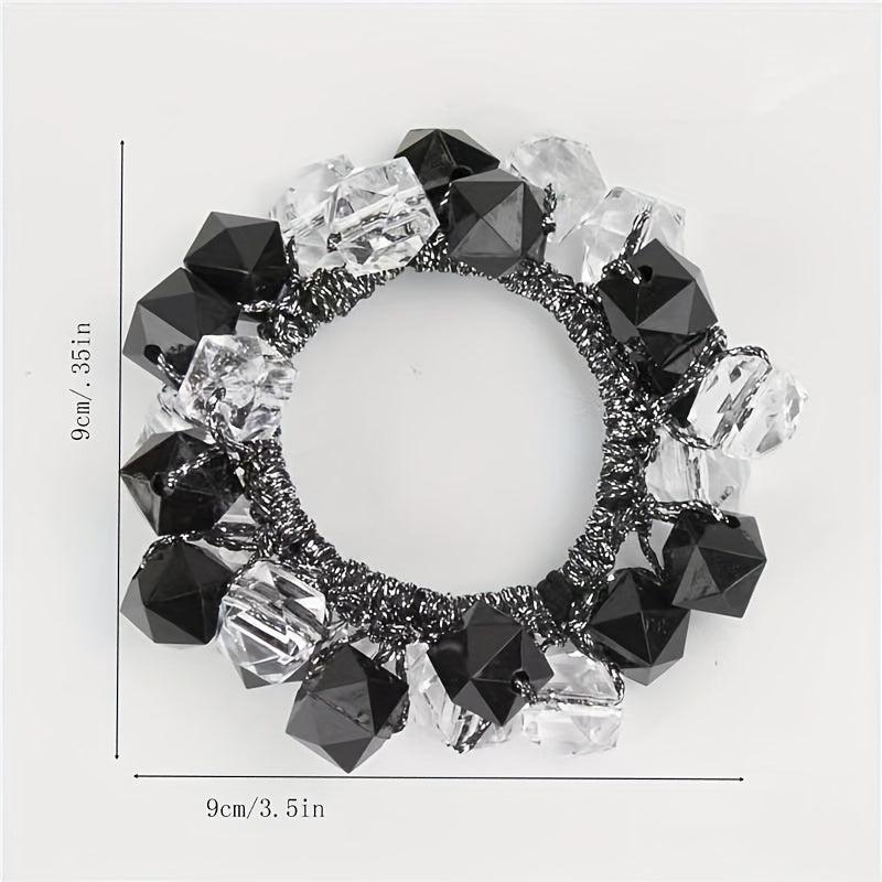 Crystal Hair Tie Head Rope Head Jewelry Rubber Band Ponytail Holder Hair Accesso