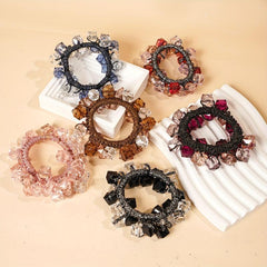 Crystal Hair Tie Head Rope Head Jewelry Rubber Band Ponytail Holder Hair Accesso