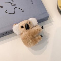 Koala Hair Claw Fluffy Banana Clip Hairgrip Non Slip Hair Accessory