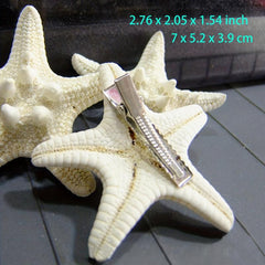 3pcs Starfish & Shell Hair Clips Ocean Beach Style