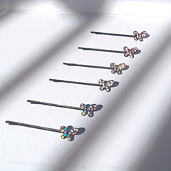 10 Pairs Rhinestone Butterfly Hair Clip Bobby Pin Hair Accessories