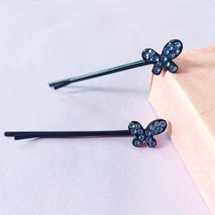 10 Pairs Rhinestone Butterfly Hair Clip Bobby Pin Hair Accessories